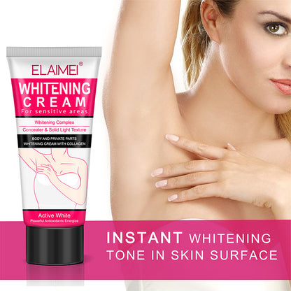 ELAIMEI 2 Pcs Natural Underarm Whitening Cream,Repair for Legs,Knees and PR N2G5