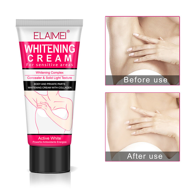 ELAIMEI 2 Pcs Natural Underarm Whitening Cream,Repair for Legs,Knees and PR N2G5