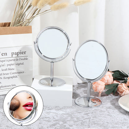 Metal Small Mirror, Desktop Mirror, Double-sided Makeup Mirror