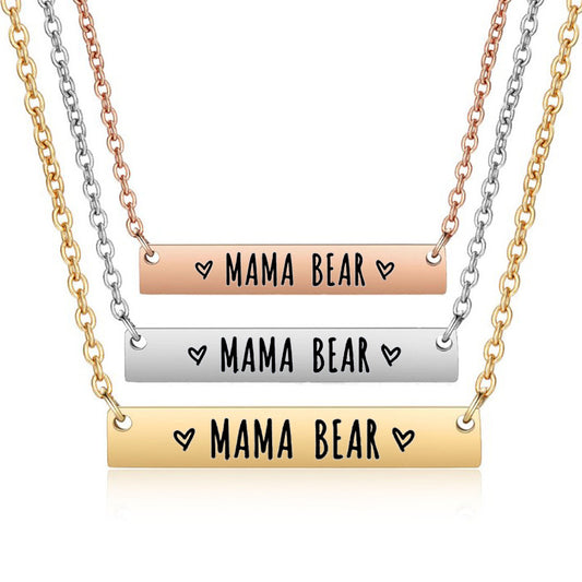 Mother Necklace Titanium Steel Clavicle Long Necklace