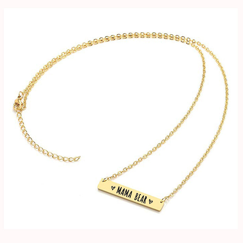 Mother Necklace Titanium Steel Clavicle Long Necklace