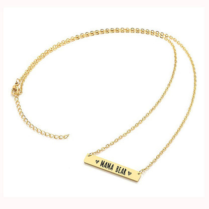 Mother Necklace Titanium Steel Clavicle Long Necklace