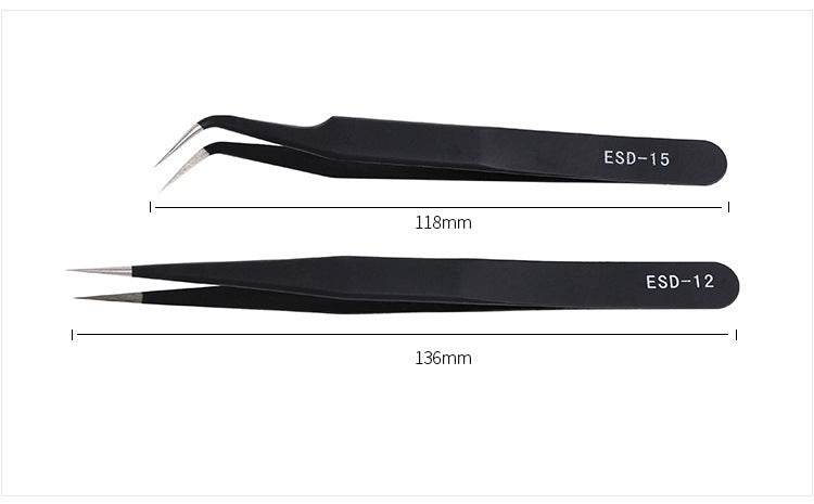 Precision Tweezers Pointed Tweezers Elbow Drill Clamp