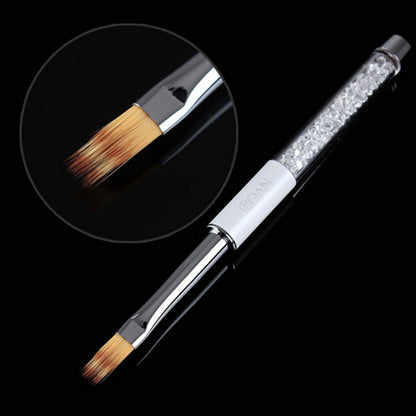 Nail Brush Serrated White Rod White Diamond Nail Pen Gear Shape Pen