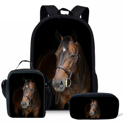 Mustang Personality Student School Bag Lunch Bag