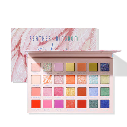 Matte Glitter Pearlescent Net Red Eyeshadow Palette