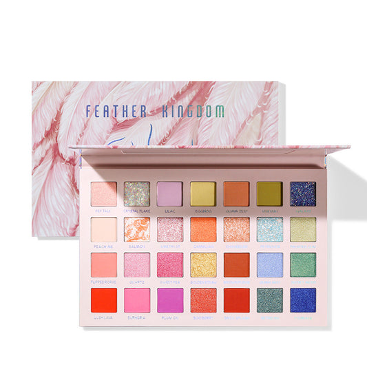 Matte Glitter Pearlescent Net Red Eyeshadow Palette