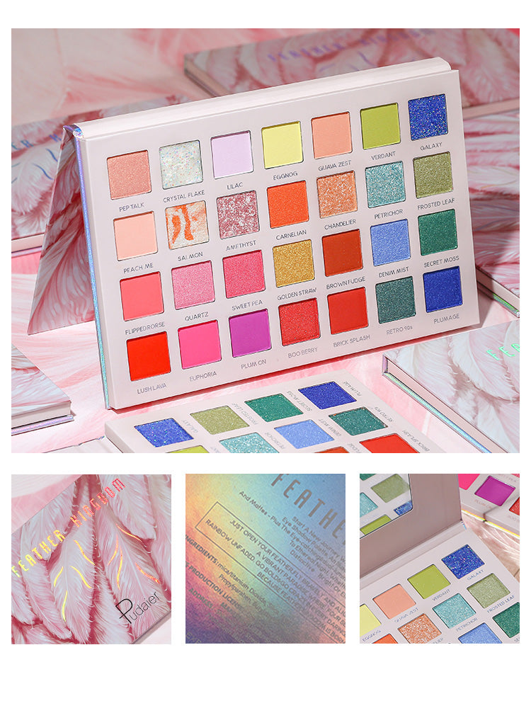 Matte Glitter Pearlescent Net Red Eyeshadow Palette