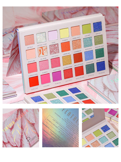 Matte Glitter Pearlescent Net Red Eyeshadow Palette