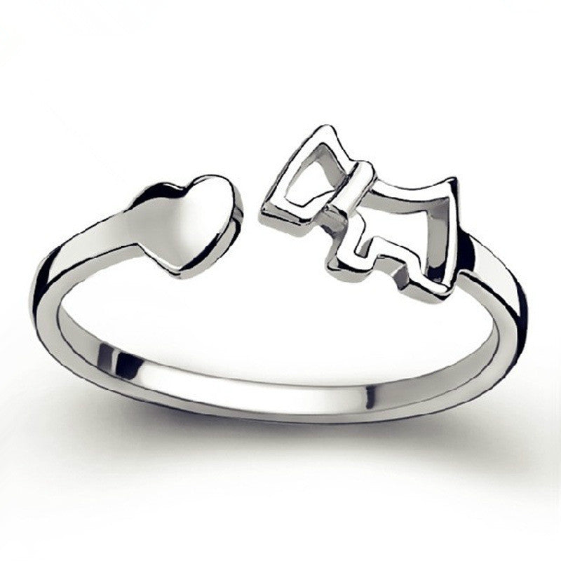 Zircon Opening Adjustable S925 Sterling Silver Ring