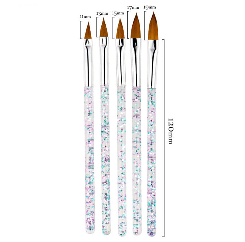 Brush Set For Crystal Nail Extension Gel