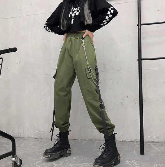 New Korean Fashion High-waisted Trousers Women