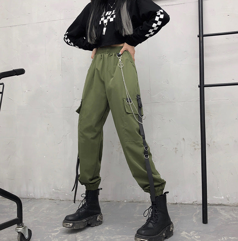 New Korean Fashion High-waisted Trousers Women