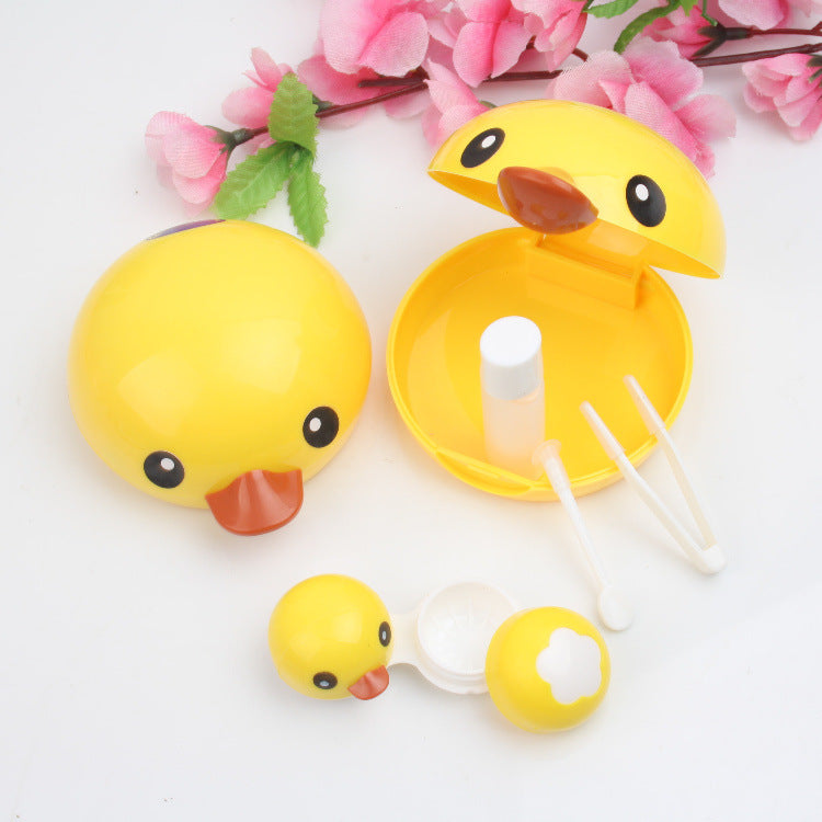 Cute Little Yellow Duck Contact Lens Case