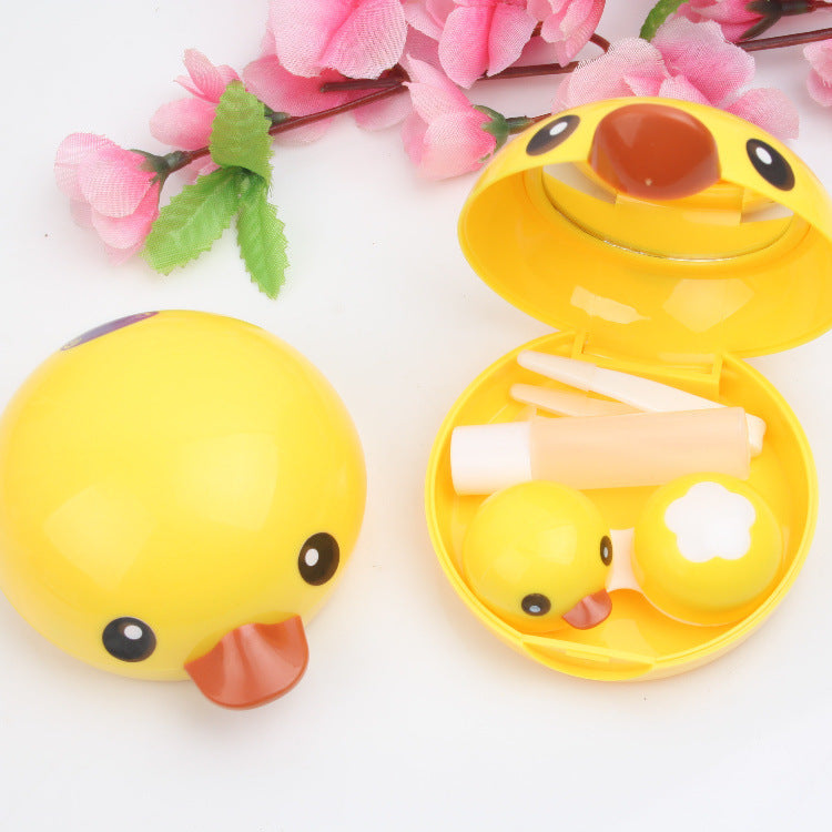 Cute Little Yellow Duck Contact Lens Case