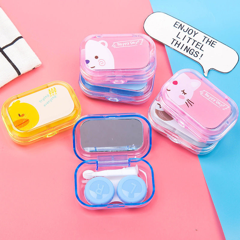 Portable Contact Lens Case Cosmetic Case Cute Candy Color Contact Lens Companion Case Nursing Case