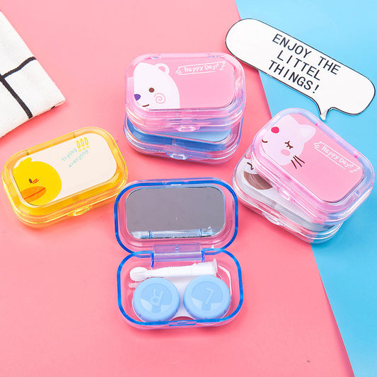 Portable Contact Lens Case Cosmetic Case Cute Candy Color Contact Lens Companion Case Nursing Case