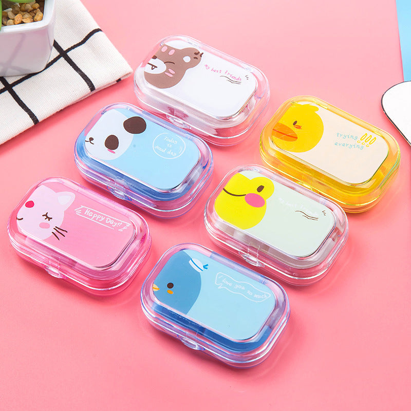 Portable Contact Lens Case Cosmetic Case Cute Candy Color Contact Lens Companion Case Nursing Case