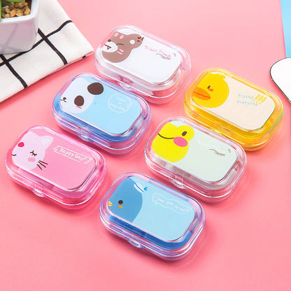 Portable Contact Lens Case Cosmetic Case Cute Candy Color Contact Lens Companion Case Nursing Case
