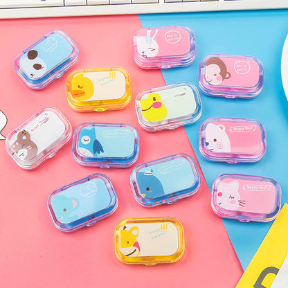 Portable Contact Lens Case Cosmetic Case Cute Candy Color Contact Lens Companion Case Nursing Case