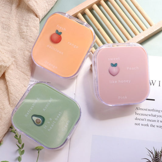 Like Yu Hanfeng Simple Fruit Meitong Companion Box Ins Cartoon Contact Lens Box  Letu Can Be Customized  As715