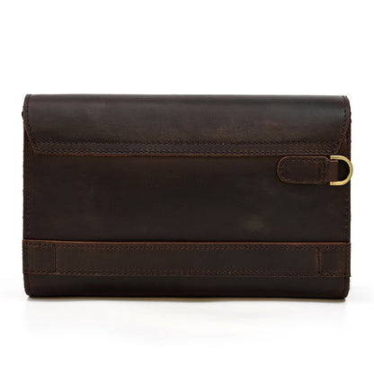 Leather Clutch Retro Men's Clutch Crazy Horse Leather Multifunction Wallet