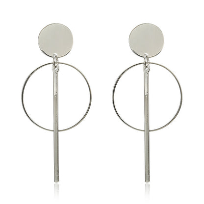 Circle Tassel Earrings Stud Earrings