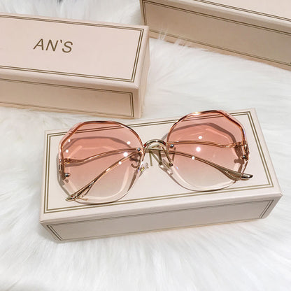 Fashion Gradient Borderless Cut-Edge Sunglasses