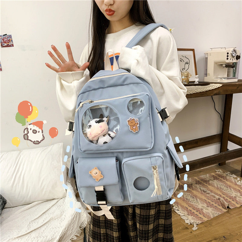 Campus Small Fresh And Cute Student Backpack Soft Girl School Bag