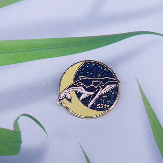Whale Brooch, Marine Animal Badge, Pin