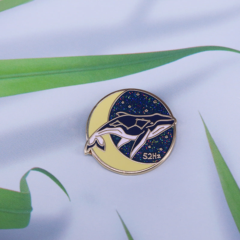 Whale Brooch, Marine Animal Badge, Pin