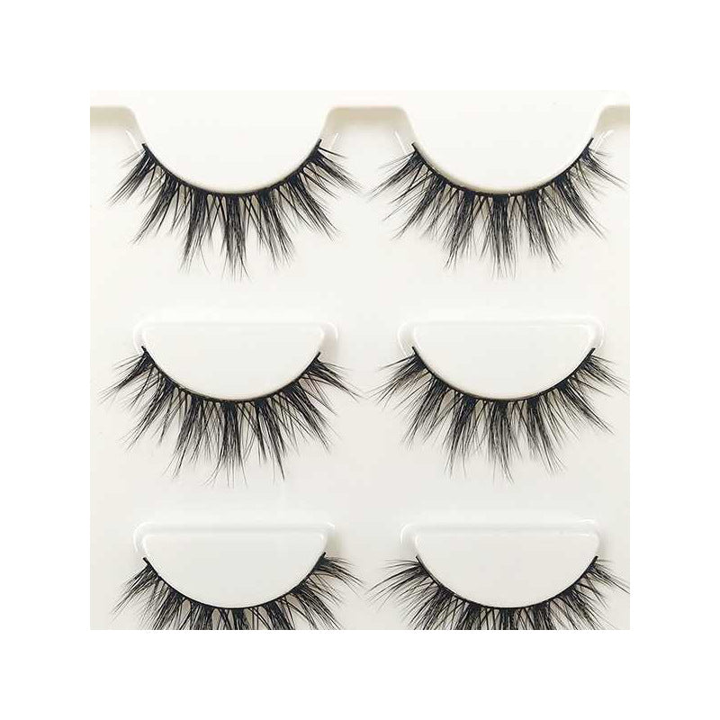 Handmade Natural Cross False Eyelashes, Japanese Cotton Thread Stem, Nude Makeup, Realistic Three-Dimensional False Eyelashes