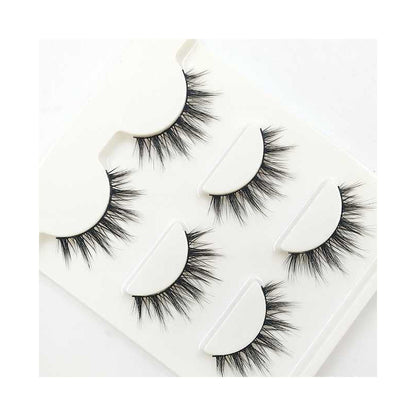Handmade Natural Cross False Eyelashes, Japanese Cotton Thread Stem, Nude Makeup, Realistic Three-Dimensional False Eyelashes