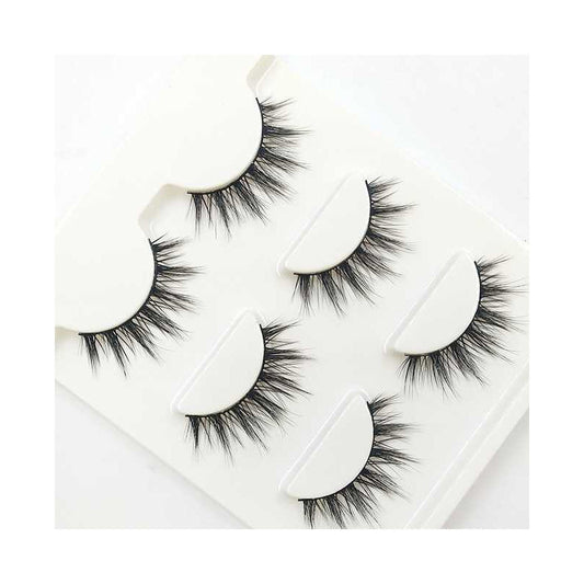 Handmade Natural Cross False Eyelashes, Japanese Cotton Thread Stem, Nude Makeup, Realistic Three-Dimensional False Eyelashes