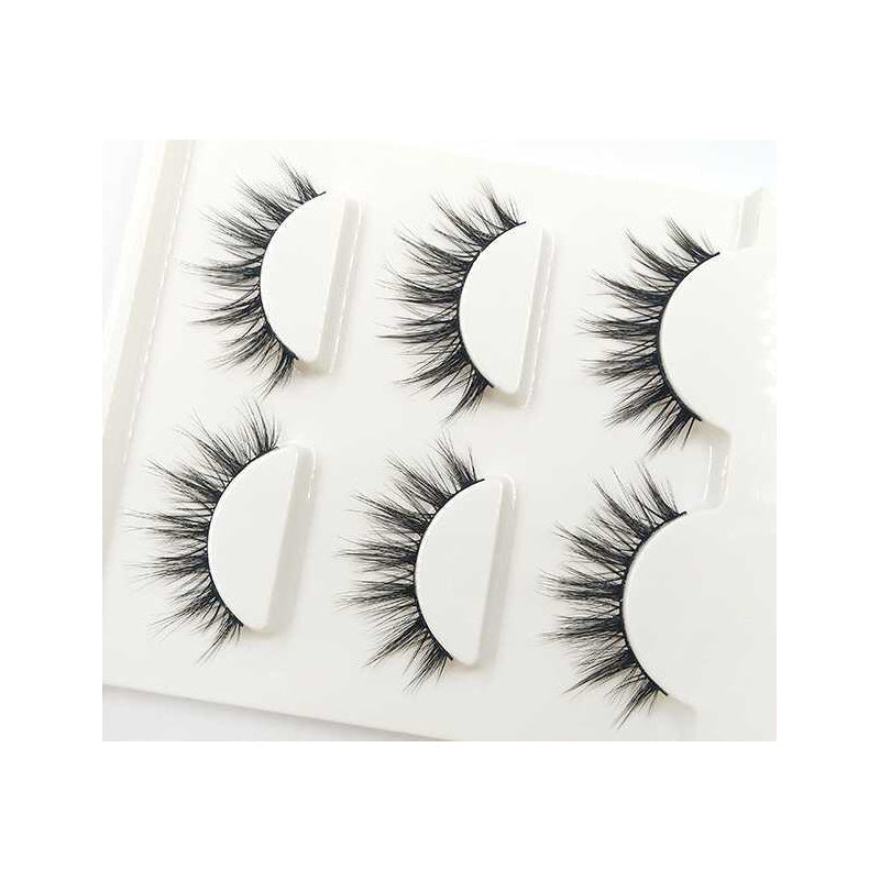 Handmade Natural Cross False Eyelashes, Japanese Cotton Thread Stem, Nude Makeup, Realistic Three-Dimensional False Eyelashes