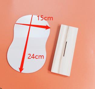 Irregular makeup mirror