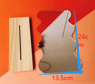 Irregular makeup mirror