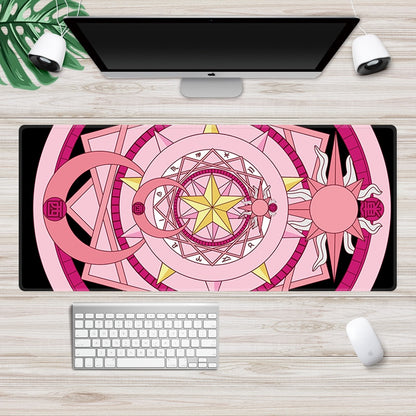 Beautiful Girl Heart Cute Cartoon Girl Pink 50X100 Office Laptop Oversized Waterproof Mouse Pad