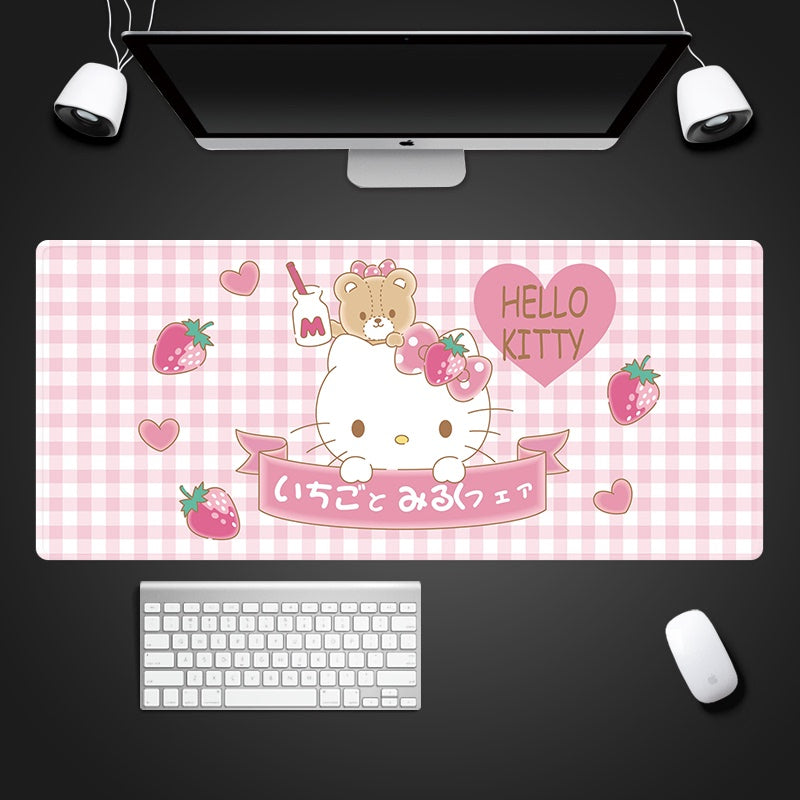 Beautiful Girl Heart Cute Cartoon Girl Pink 50X100 Office Laptop Oversized Waterproof Mouse Pad
