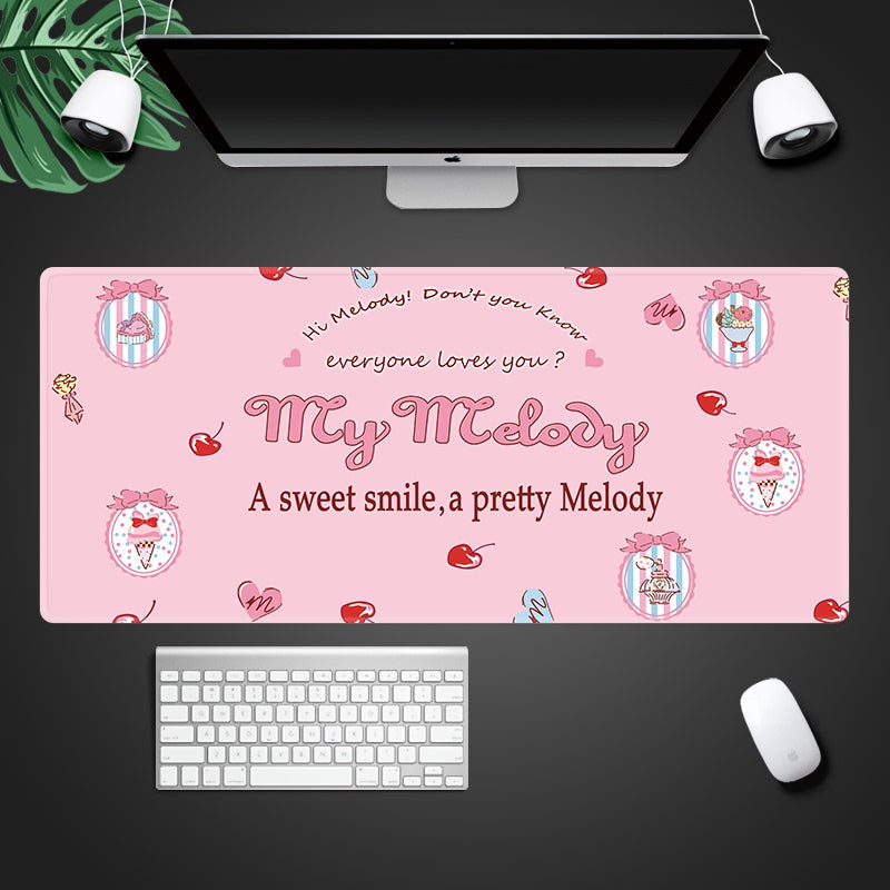 Beautiful Girl Heart Cute Cartoon Girl Pink 50X100 Office Laptop Oversized Waterproof Mouse Pad
