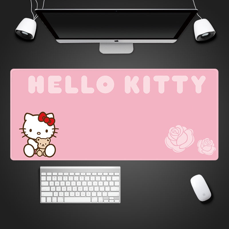 Beautiful Girl Heart Cute Cartoon Girl Pink 50X100 Office Laptop Oversized Waterproof Mouse Pad