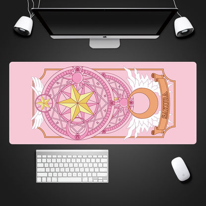 Beautiful Girl Heart Cute Cartoon Girl Pink 50X100 Office Laptop Oversized Waterproof Mouse Pad