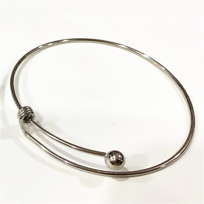 Hot 10pcs Lot Gold Silver Plated Charming Expandable Bangles Women Lady Wire Adjustable Bangle Bracelet For Fashion Gift Charms