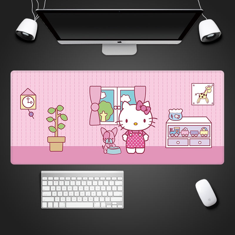 Beautiful Girl Heart Cute Cartoon Girl Pink 50X100 Office Laptop Oversized Waterproof Mouse Pad