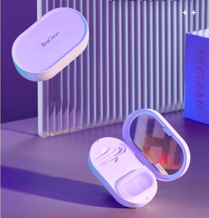 Convenient Ultrasonic Cosmetic Contact Lens Cleaning Box For Removing Tear Protein Contact Lens Cleaning Device