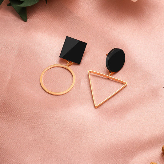 Earrings Female Temperament Korean Round Earrings Personality Geometric Earrings