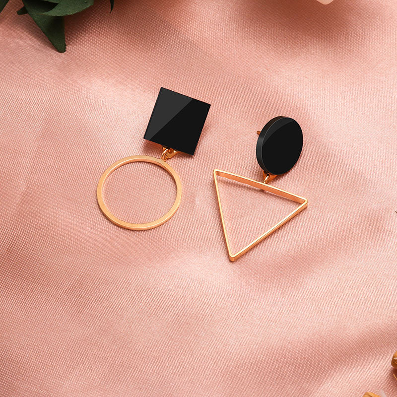 Earrings Female Temperament Korean Round Earrings Personality Geometric Earrings