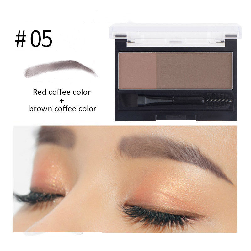 Dnm Lazy Two-Color Eyebrow Powder With Eyebrow Brush, Waterproof, Natural And Long-Lasting Eyebrow Artifact