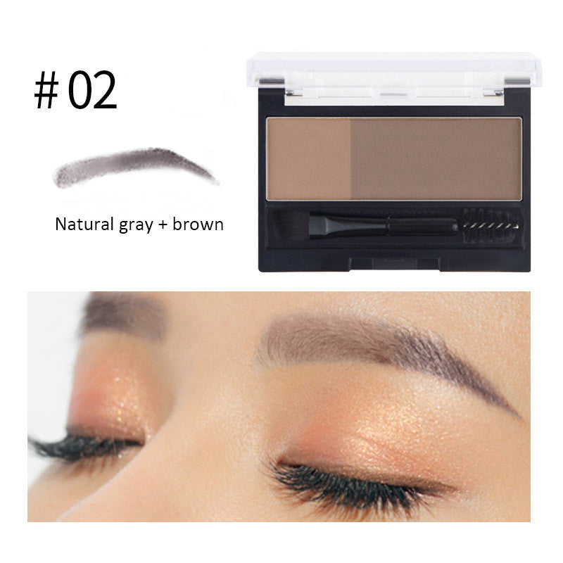 Dnm Lazy Two-Color Eyebrow Powder With Eyebrow Brush, Waterproof, Natural And Long-Lasting Eyebrow Artifact