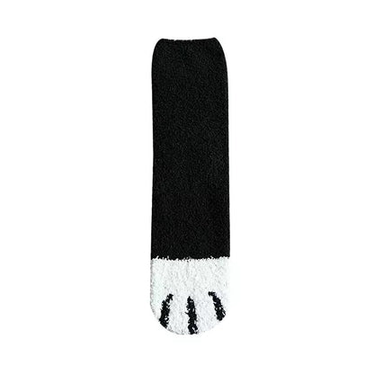 Home Coral Fleece Plus Velvet Towel Floor Sleep Socks